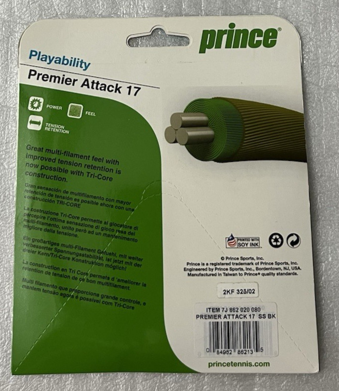 NEW Prince PREMIER ATTACK 17 Tennis String Set