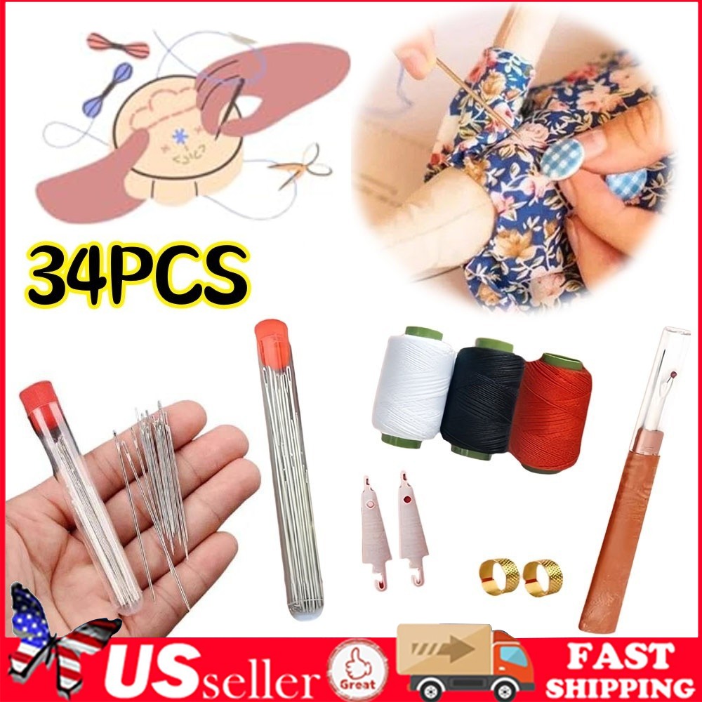 Sewing Tool Set,Needles Thread Hand Repair Tool,Portable Sewing Kit