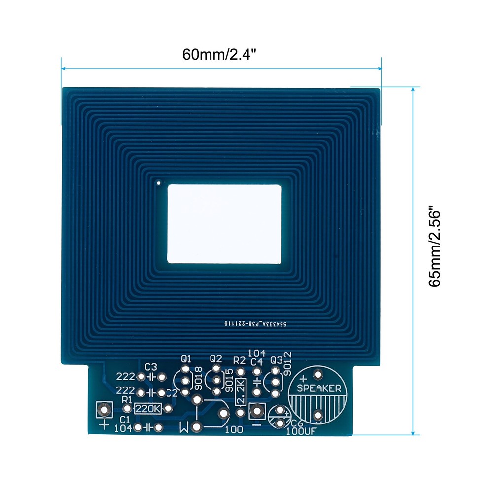 Soldering Practice Board, 4 Set PCB Board DIY Metal Detector Electronics Kit, 3V