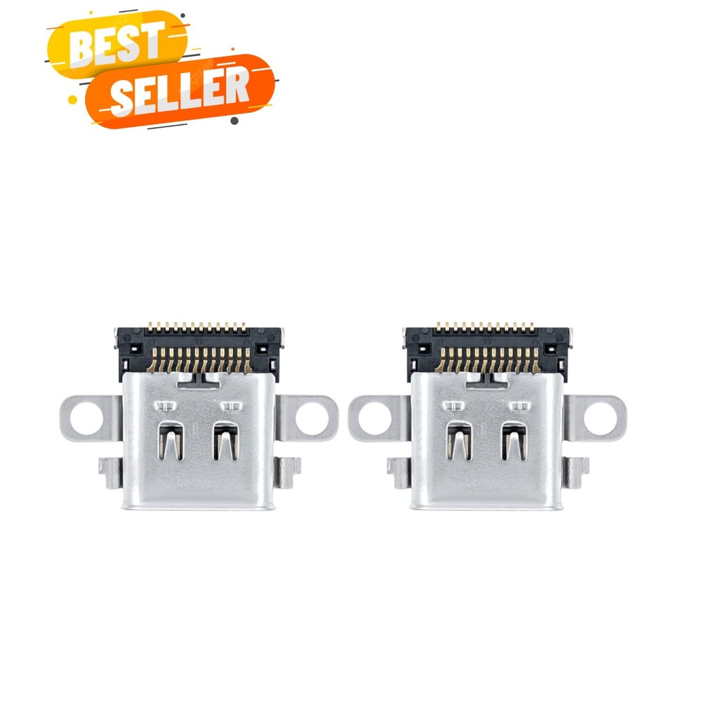 N Switch USB C Replacement Charging Connector - 2 Pack, Soldering Required