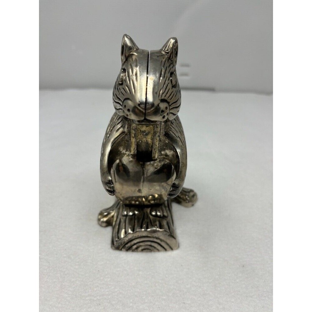 Vintage Godinger Silver Plated Squirrel Nutcracker Holidays Art Gift 8.5"