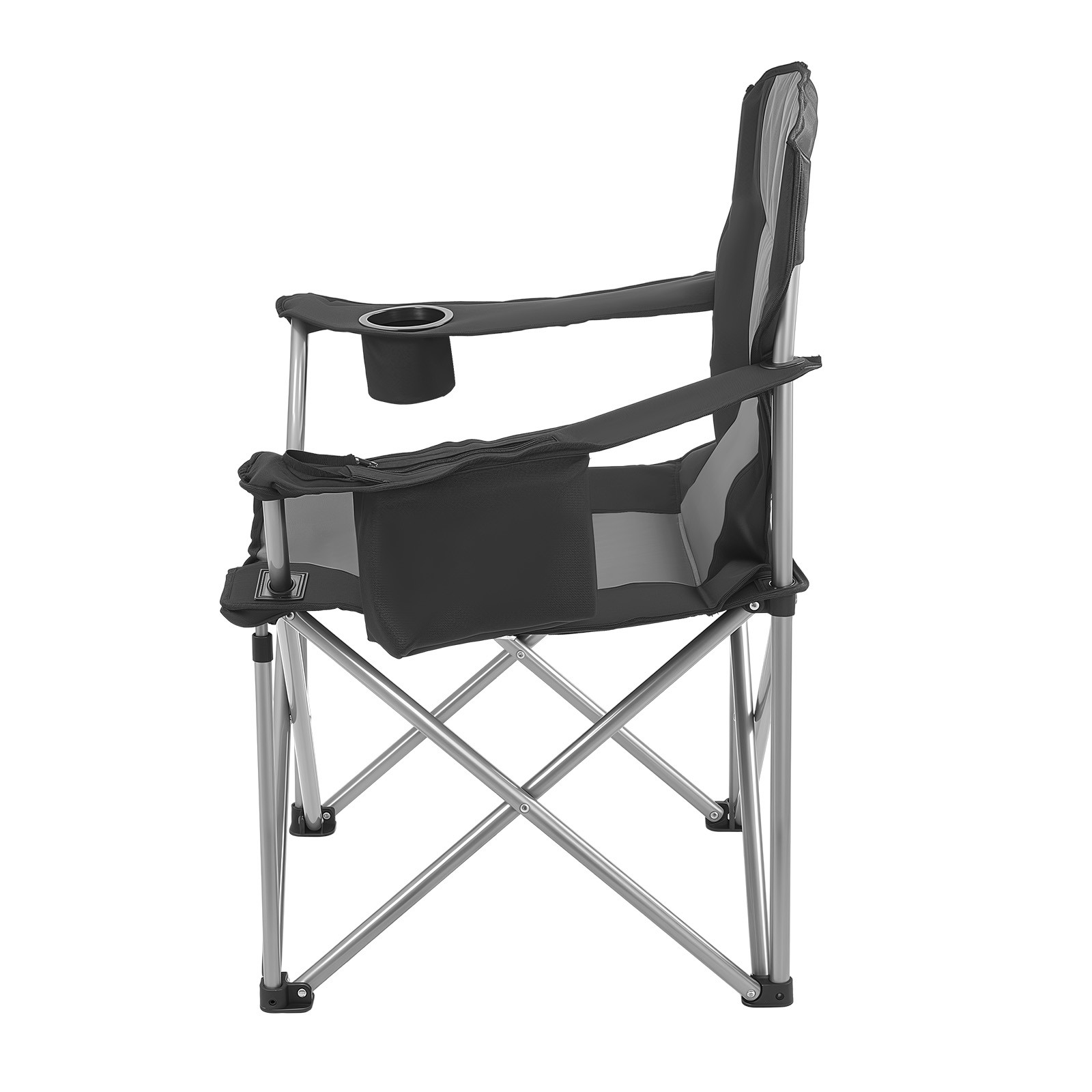 VEVOR Oversized Camping Chairs 450lbs Folding Chair Cup Holder Cooler Bag 2 Pack