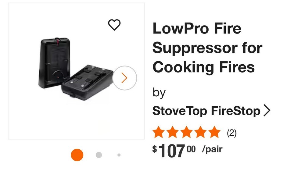 Stovetop Firestop Lowpro Automatic Cooktop Fire Suppression Pair 691-1A