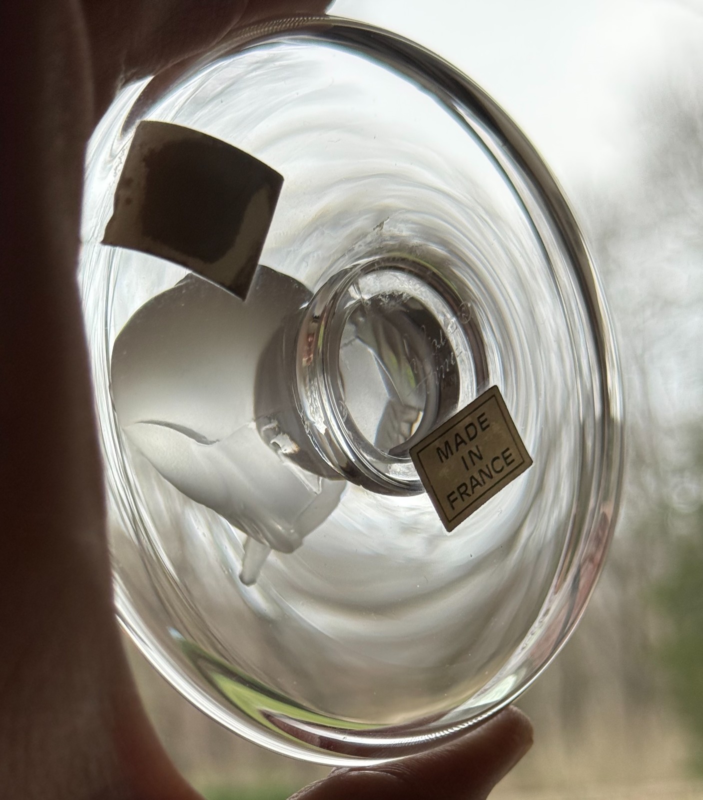 Lalique Pinson Finch 1970s Art Glass Ring Dish Clear & Frosted Crystal 2” Tall