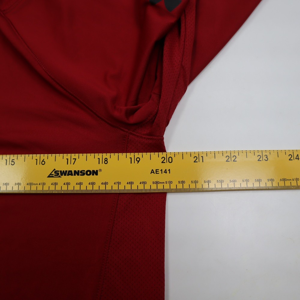 Under Armour Men’s Medium M 1/4 Zip Tech Pullover Golf Red Fitted 1306430