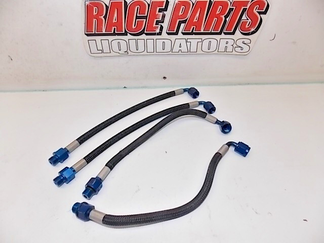 4) BMRS -4 Lt wt braided lines AN-4 fittings Brembo Race AP Alcon 061725-22