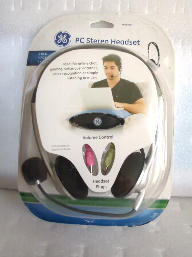 GE Pc Stereo Headset with Boom Mic 98960