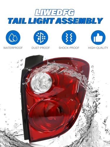 Tail Light Assembly Compatible with Chevy Equinox 2010 2011 2012 2013 2014