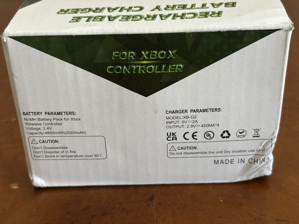 Rechargeable Battery 4800mWh Charging Dock for XBOX Controller