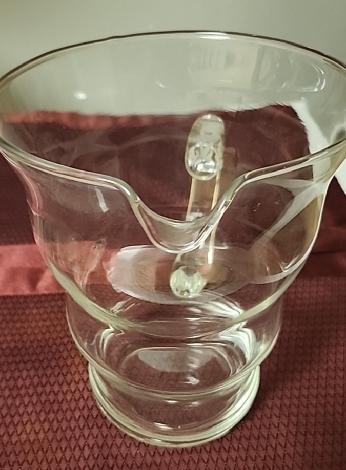 Clear Modern Art Glass Beverage Pitcher
