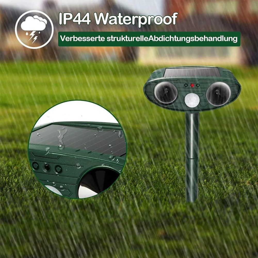 Ultrasonic Cat Deterrent,Solar Powered Deterrent with Motion Sensor and Flash...