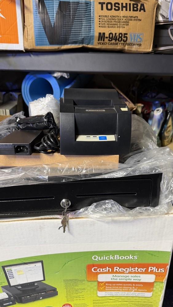 NEW QuickBooks POS Cash Drawer & Citizen Receipt Printer Untested