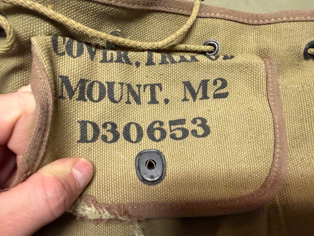 ORIGINAL WWII US ARMY M2 TRIPOD MOUNT COVER-1943