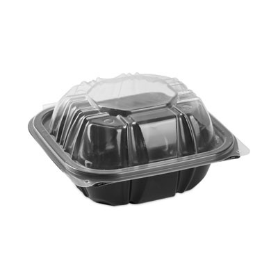 Pactive DC6610B000 Hinged Lid Container 16 Oz Black/Clear