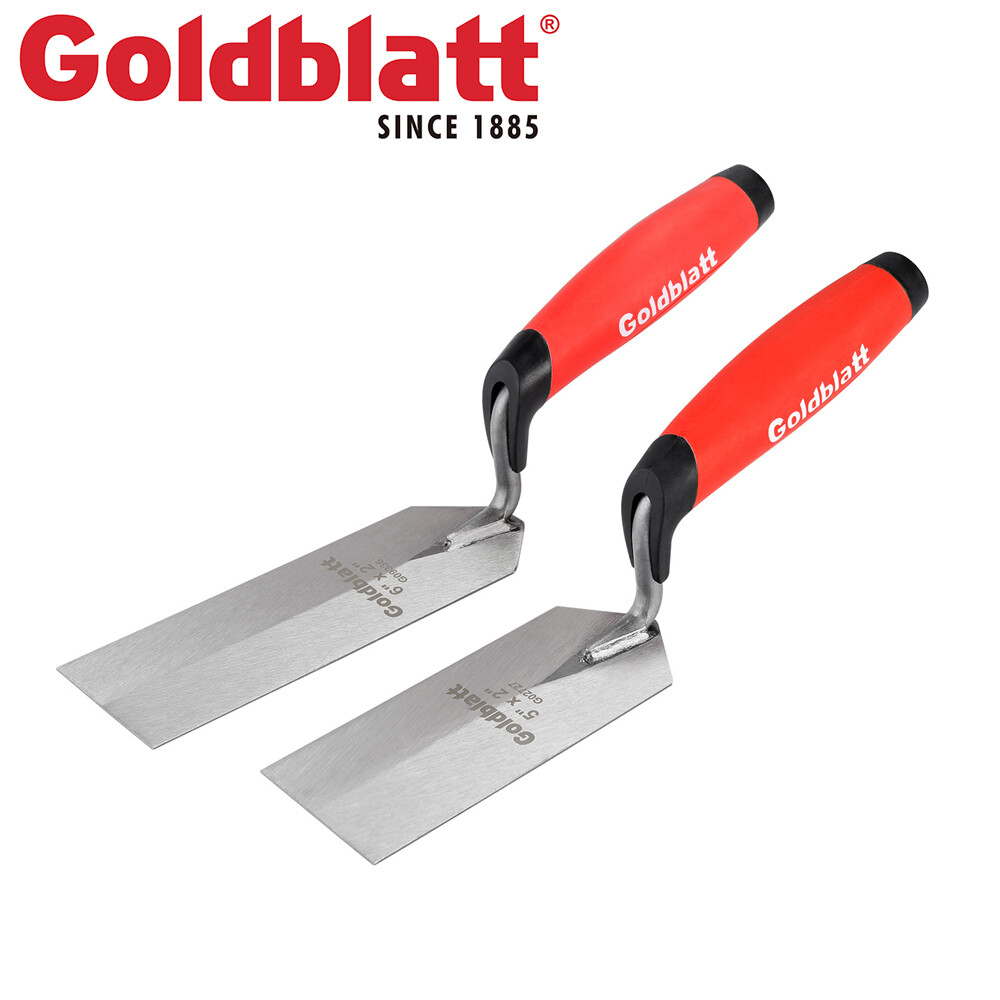 Goldblatt 2PIECES Industries Margin Trowel Set 6"X2" 5"X2" Masonry Flooring Tool