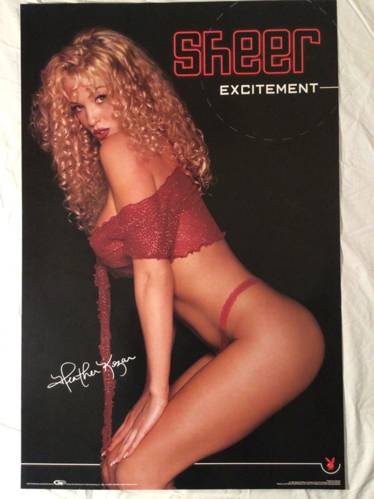 Sheer Excitement Poster Sexy Playmate Heather Kozar Girl Pinup