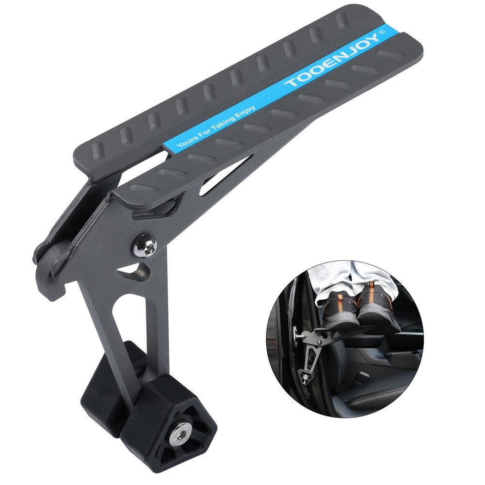 TOOENJOY Universal Foldable Car Door Step Anti-Slip Latch Hook Mini Pedal Ladder