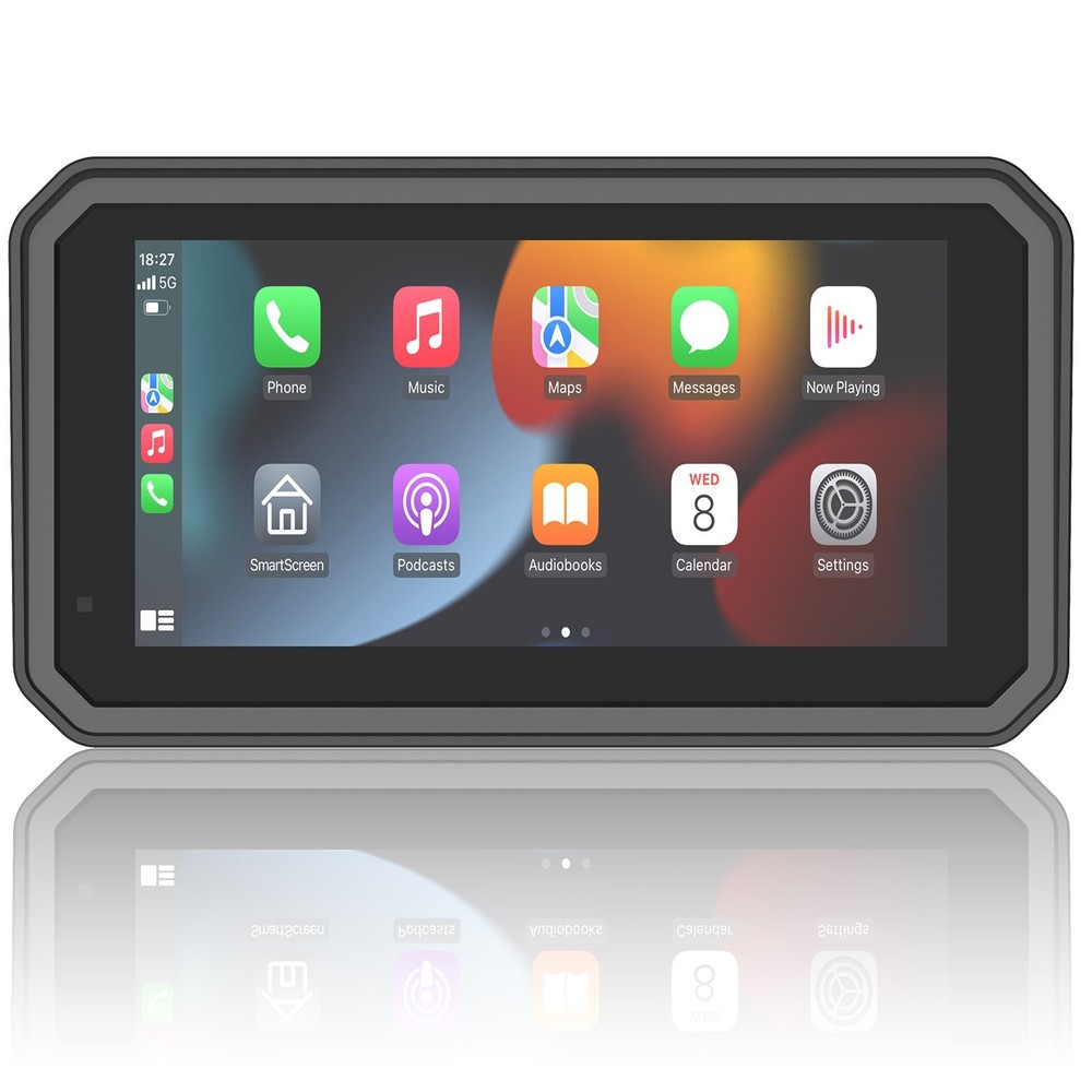 5.99" Motorcycle Navigation GPS Touch Screen Wireless CarPlay Android Auto +Cam