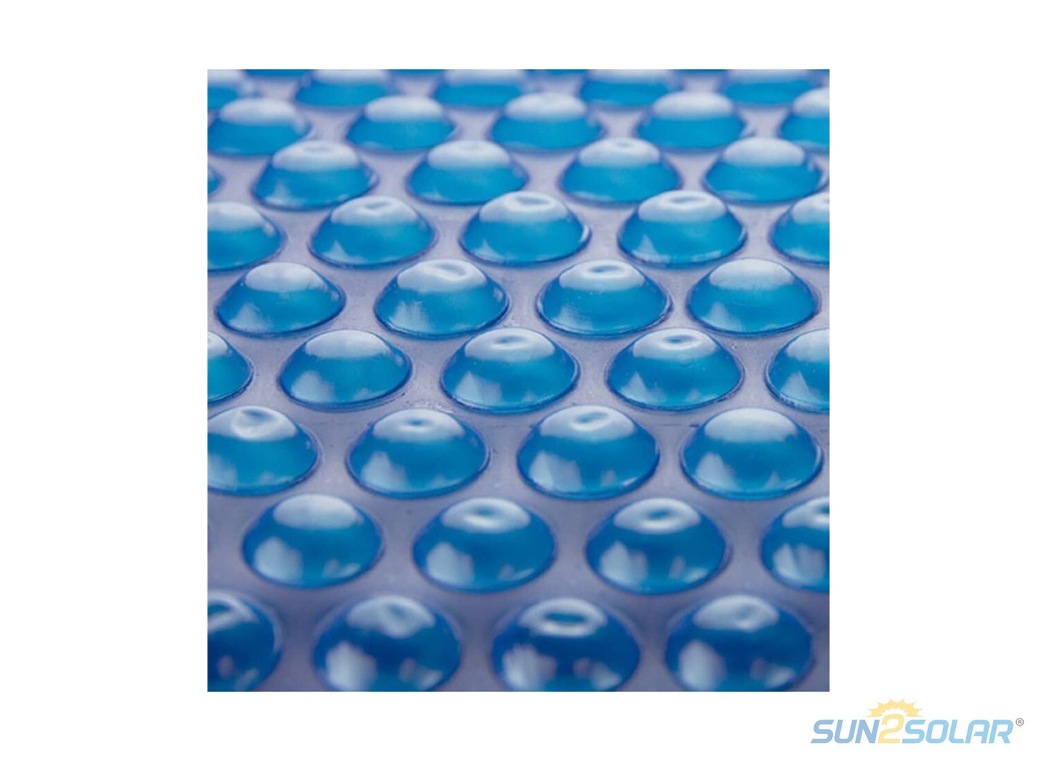 Sun2Solar 1600 Series Rectangle Blue Solar Blanket Swimming Pools w/ Grommet Kit