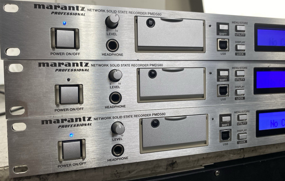 Lot of 3 Marantz PMD580 Rack-Mount CompactFlash Network Solid State Recorder