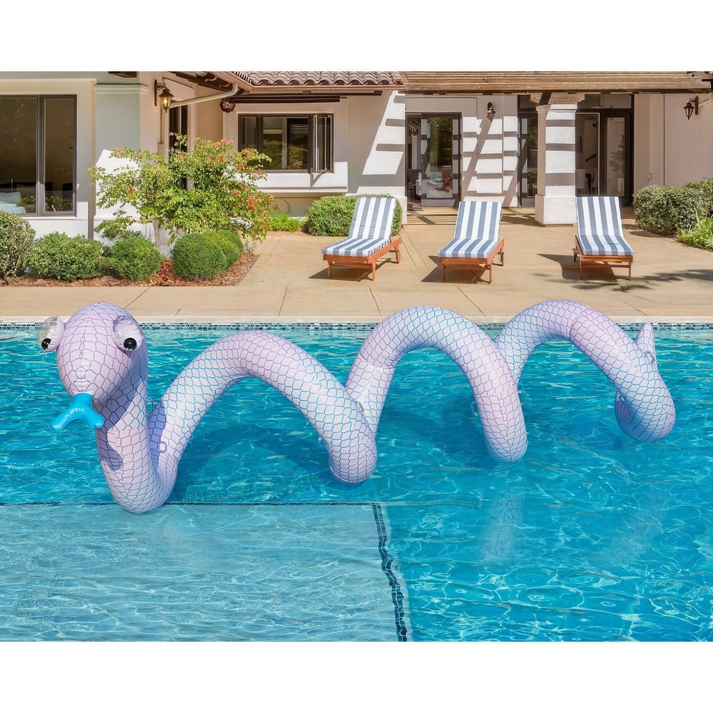 🦋 Giant Inflatable Animal Float – Caterpillar / Snake | Oversized Pool Float |