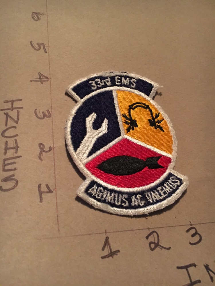 USAF 33rd Equipment Maintenance Squadron patch 4/22/25