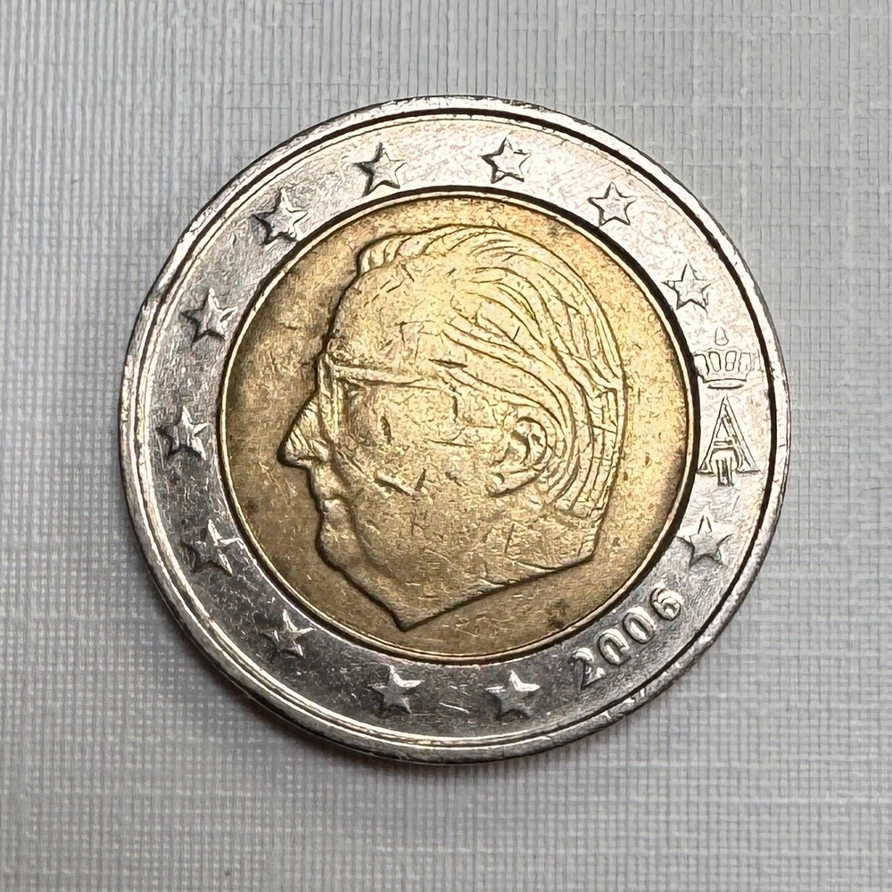 2 euro coin, Belgium, 2006. With Mint Errors