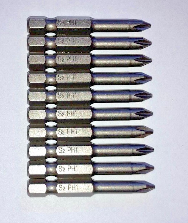 Philips PH1 Screwdriver Drill Insert Power Bit 10 Pack
