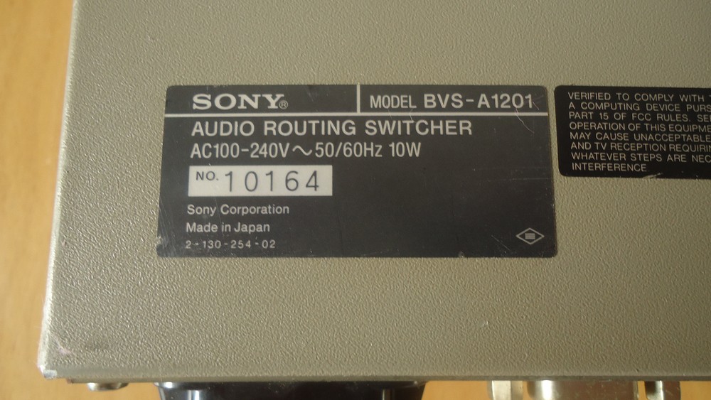 SONY BVS-A1201 Audio Routing Switcher