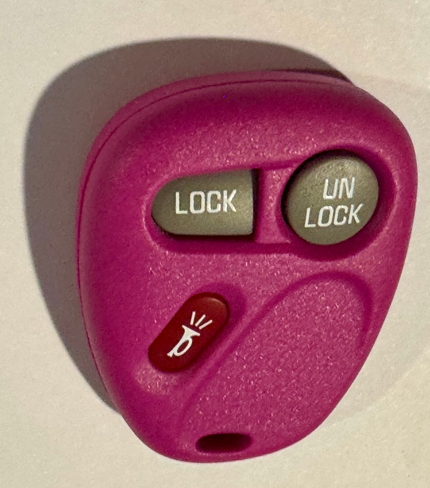 Pink keyless remote 3 button car fob case shell button pad 15042968 KOBLEAR1XT