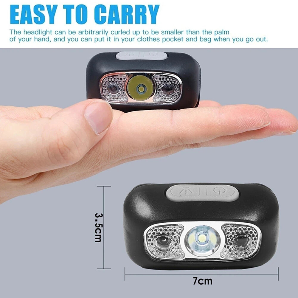 LED Headlamp USB Rechargeable Flashlight Waterproof Head Lamp Torch Camping USA