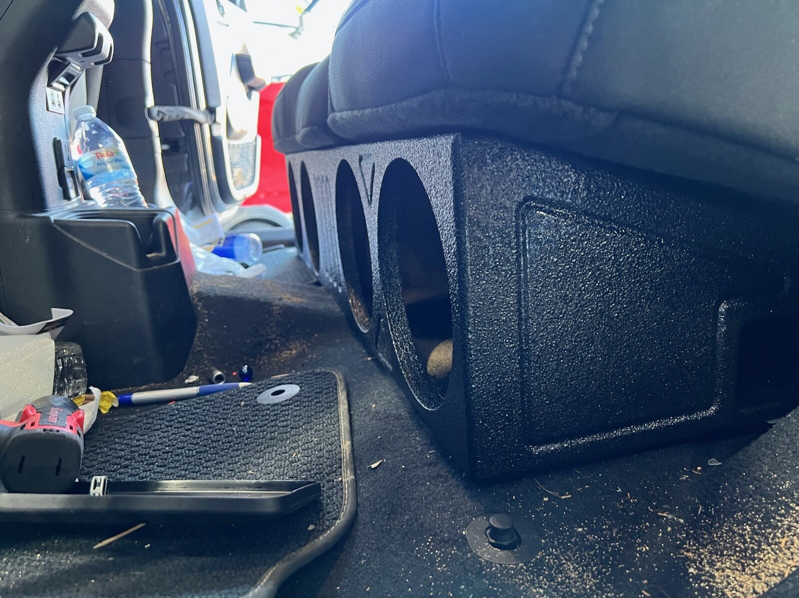 2018-2022 Jeep Gladiator 4x8” Subwoofer Box Front Fire Ported Under Rear Seat