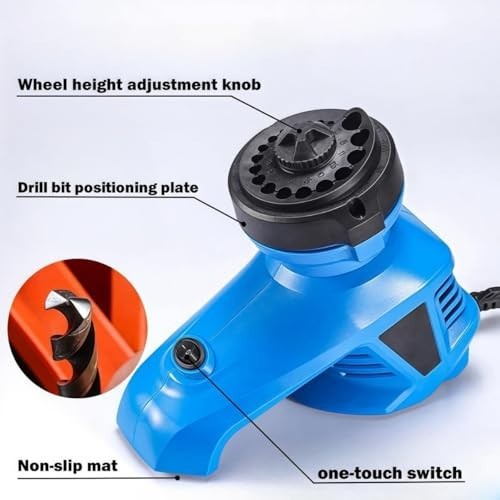 Multipurpose Electric Drill Bit Sharpener – 130° Twist Grinding Tool for 1/8''-1