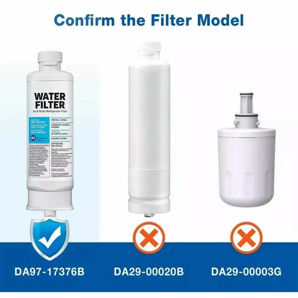 2 Pack DA97-17376B Refrigerator Filter For Samsung Water Purification System