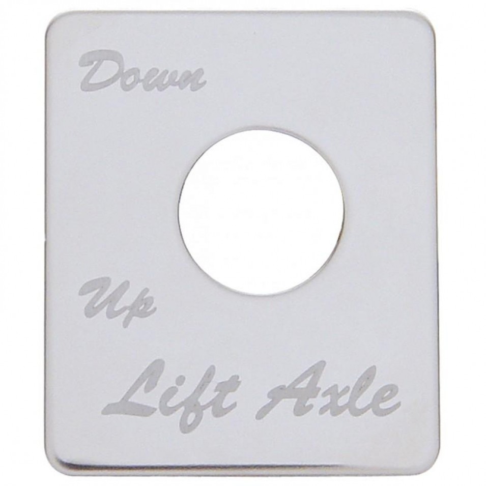 Peterbilt Stainless Switch Plate - Lift Axle (Down/Up)