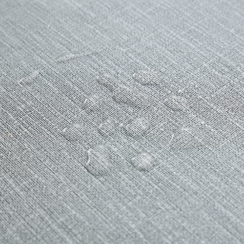 Rectangle Vinyl Tablecloth with Flannel 72" x 30" (Rectangular) Light Grey