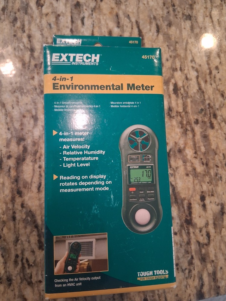 EXTECH 45170 Anemometer with Humidity, 4TXJ1