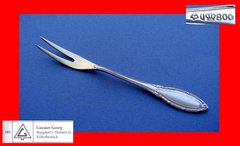 Empire Serving Fork, G. Gassner, 800 Silver B53