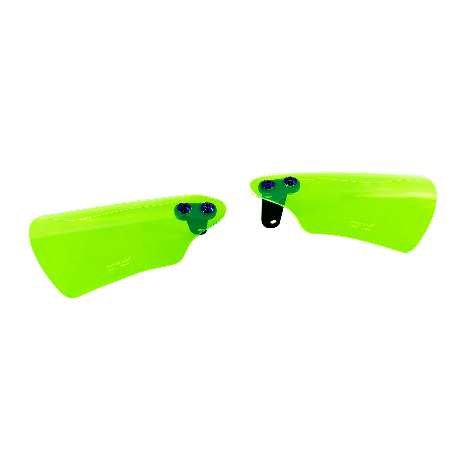 Green Acrylic Hand Grips Windshield Fits Harley Softail Dyna Street Bob Fat Bob