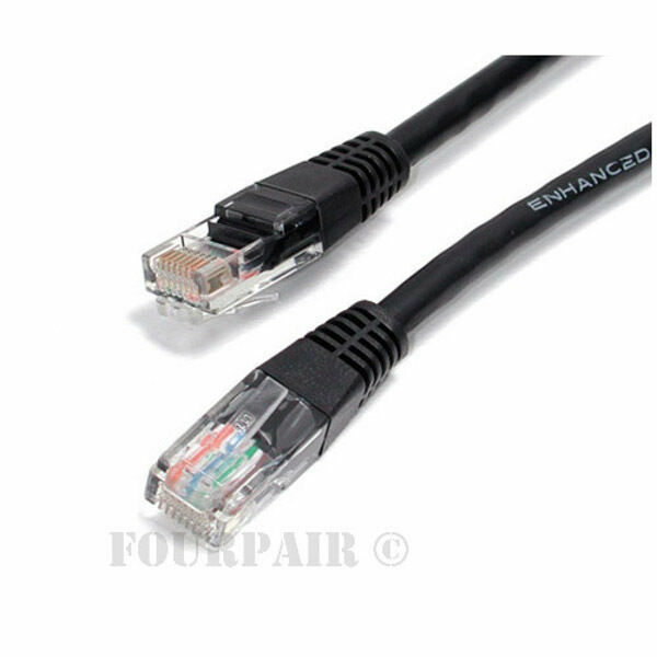 20 Pack Lot - 1ft CAT5e Ethernet Network LAN Router Patch Cable Cord Wire Black