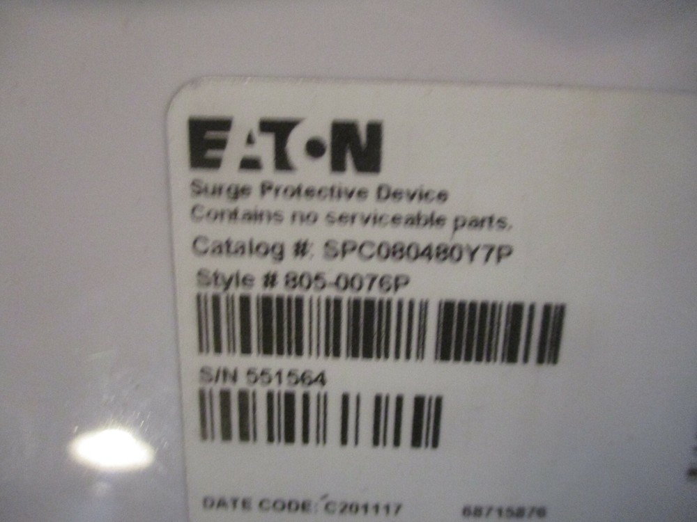 Eaton Surge Protection Device Panel Mounted SPC080480Y7P