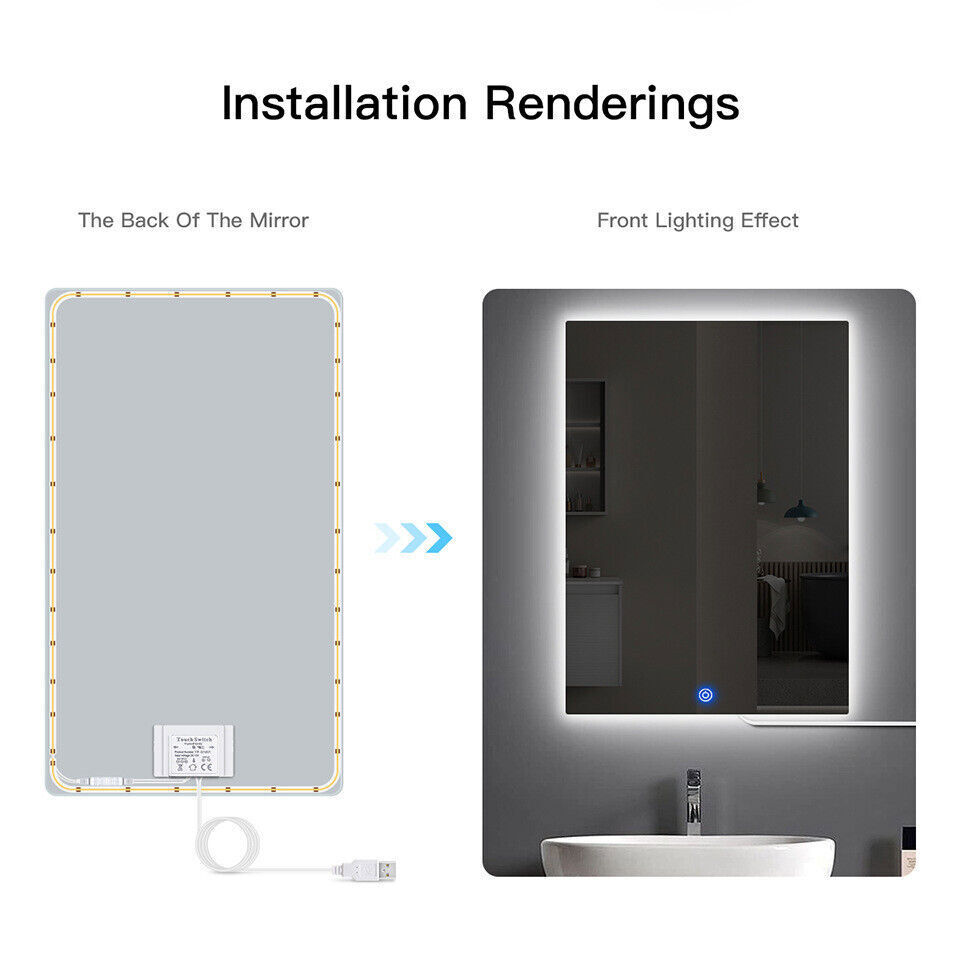 Make Up Mirror Lights COB USB Touch Senser LED Strip Vanity Light Dimmable Lamp