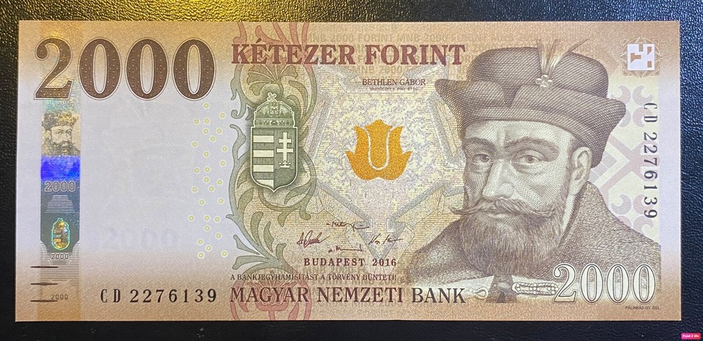 Hungary, 2000 Forint, 2016, P-204, UNC BANKNOTE