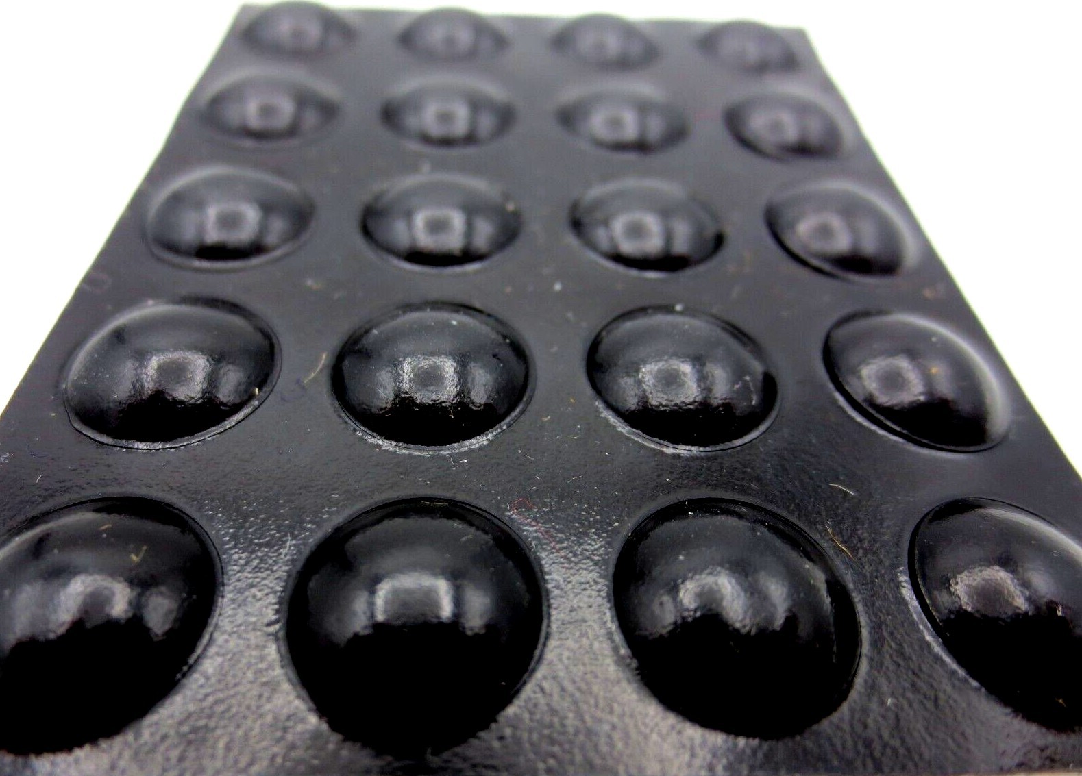 Stick-On Pad Rubber Bumper, Has 3/8" Pad, Is 1/8" Tall, For Cabinet Drawer Pad