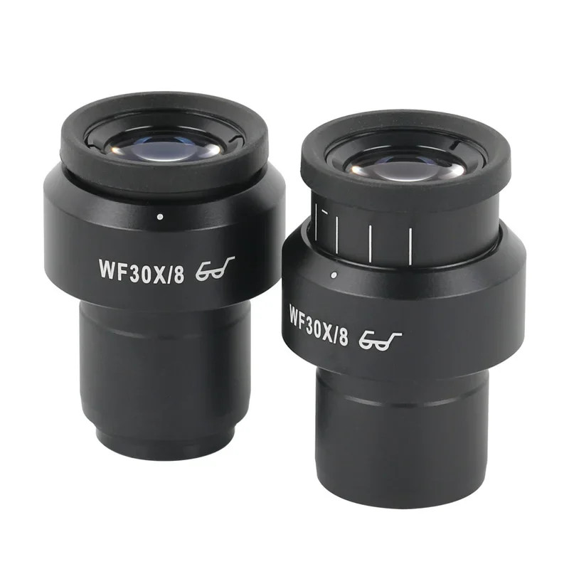 1 Pair Adjustable Wide Field WF30X/8MM Microscope Eyepiece for Stereo Microscope