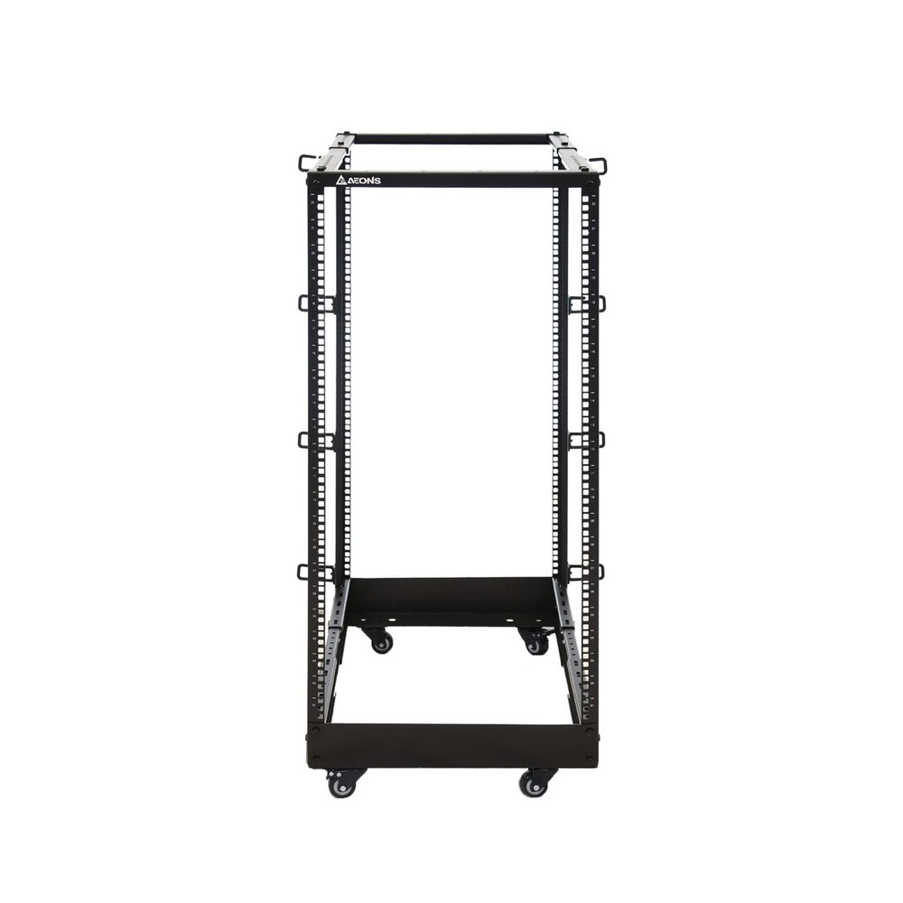 AEONS 22U 4-Post IT Open Frame Server Rack 19 Inch Depth-Adjustable (22" to 4...