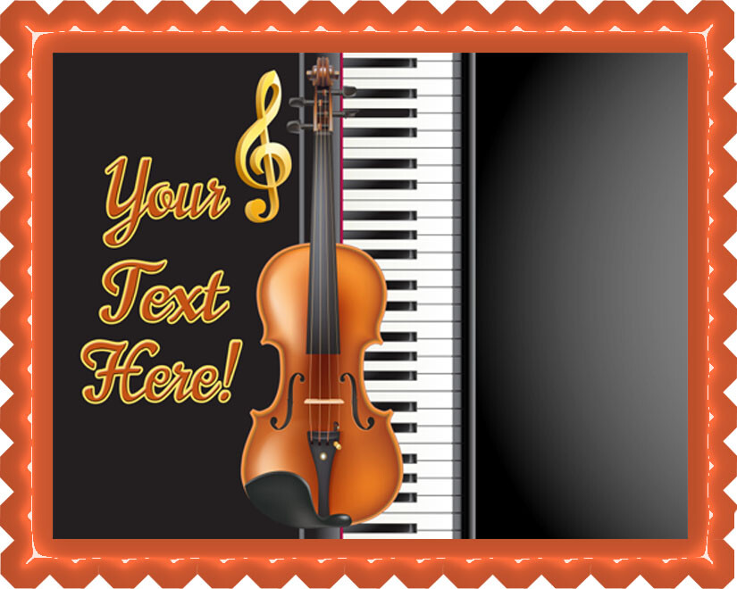 Music Instruments - Edible Cake Topper or Cupcake Topper