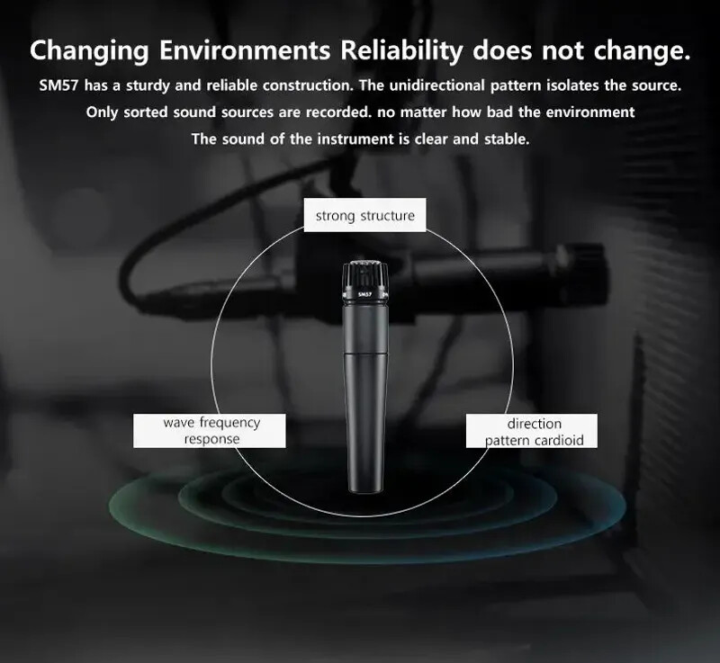 Shure SM57 Wired Dynamic Instrument Microphone - SM57