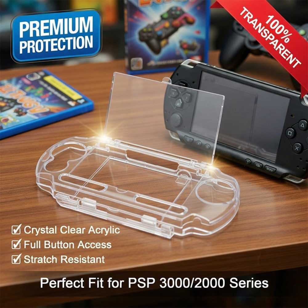 Protective Shell, Transparent Protective Cover Shell Skin for 2000 Game Console,
