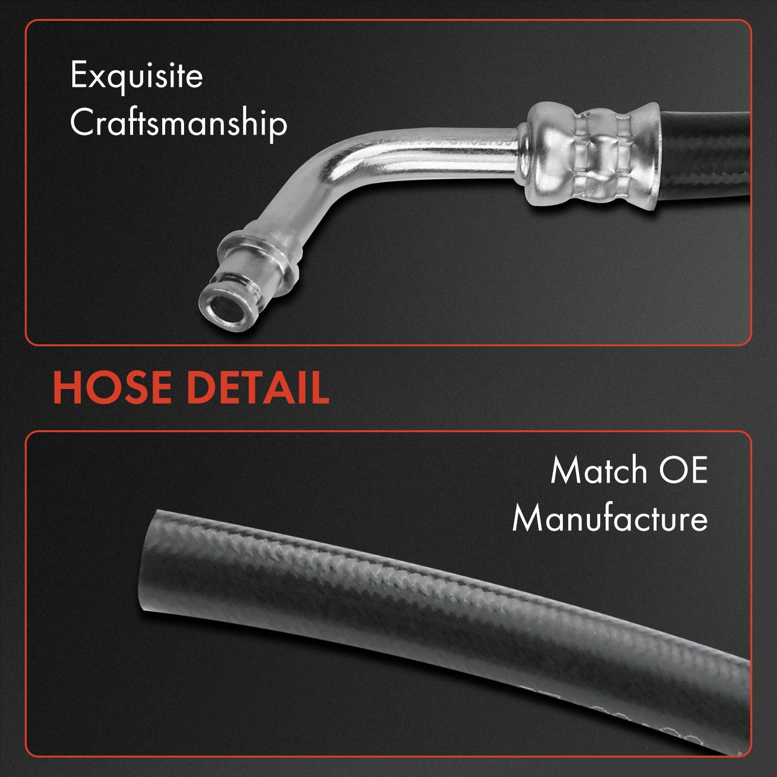 2x Power Steering Pressure & Return Line Hose Assy for Hummer H3 2006-2010 H3T